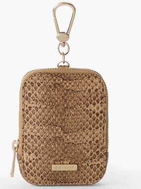 BRAHMIN Katelynn Pouch Light Pecan Bonaire Genuine Leather, NWT